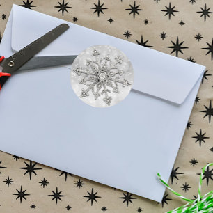Etiquetas chamativos do Natal do floco de neve