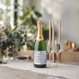 Etiquetas Champagne Geométricas Douradas Florais A