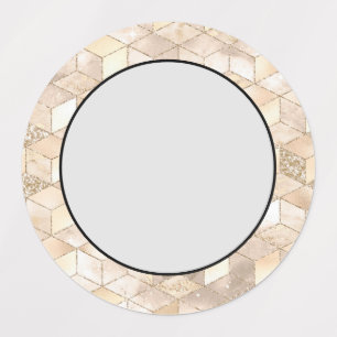 Etiquetas Champanhe castanho-claro - Decoração Quadrada Pequ