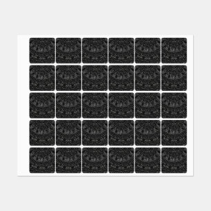 Etiquetas Charcoal Mandala Labels