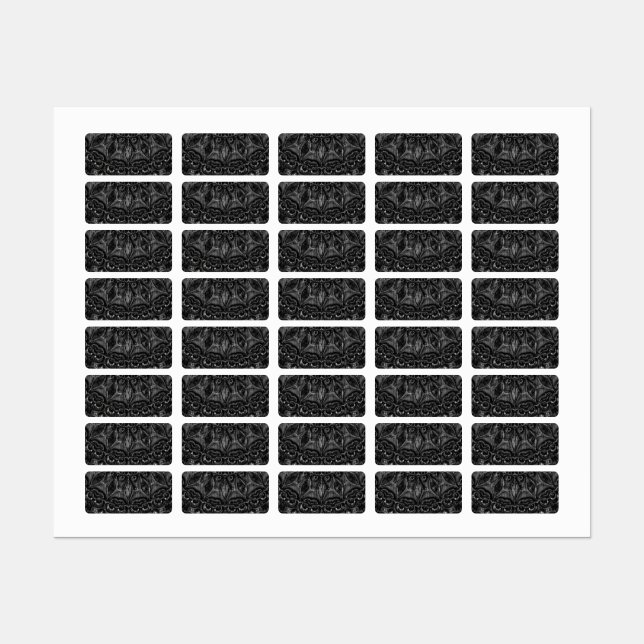 Etiquetas Charcoal Mandala  Labels (Folha)