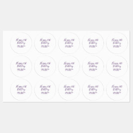 Etiquetas Chaveiro de data de aniversário de 21 anos feliz r