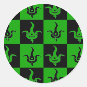 Etiquetas checkered do logotipo da flor