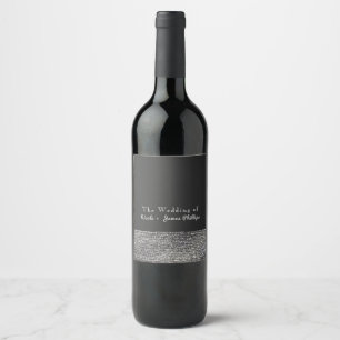 Etiquetas chiques do vinho dos Sequins Glam