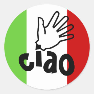 Etiquetas ciao com selos do envelope da letra da