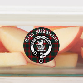 Etiquetas Clan Middleton Crest Crachá e Tartan