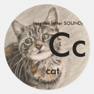 Etiquetas clássicas 1.5-3" fónica, sons das letr