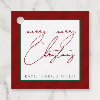 Etiquetas Clássicas de Feriado de Stripe - Tons de