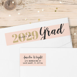 Etiquetas Classy Blush e Dourado endereço de devolução para