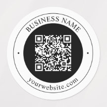 Código QR com Nome da Empresa Texto Circular Editá