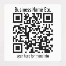 Código QR e nome comercial instantaneamente editáv
