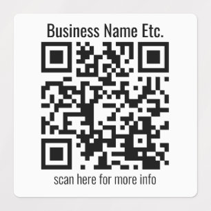 Etiquetas Código QR editável instantaneamente e nome da empr