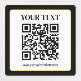 Etiquetas Código QR empresarial com texto superior e inferio