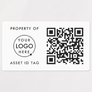 Etiquetas Código QR ID do ativo Propriedade do logotipo com