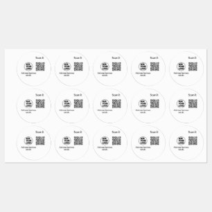 Etiquetas Código QR minimalista simples adicionar logotipo n