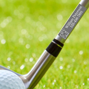 Etiquetas Código QR personalizado para tacos de golfe, etiqu