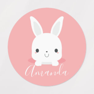 Etiquetas Coelhinho Coelhinho Coelhinho Rosa, Cujo Nome Pers