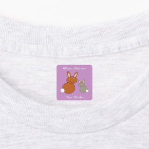 Etiquetas Coelhinhos do Dia das Mães Roupas Personalizadas