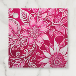 Etiquetas Coloridas de Arte de Batata Floral