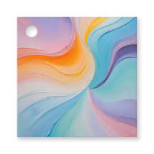 Etiquetas Coloridas De Arte De Pintura De Óleo