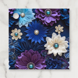 Etiquetas Coloridas de Arte de Tecido Floral