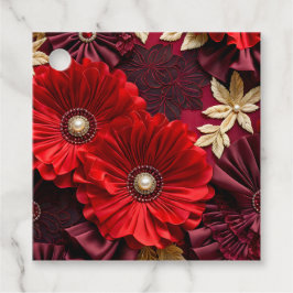 Etiquetas Coloridas de Arte de Tecido Floral