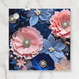 Etiquetas Coloridas de Arte de Tecido Floral