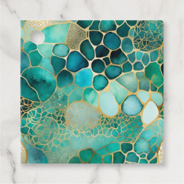 Etiquetas Coloridas de Arte de Tinta Abstrato