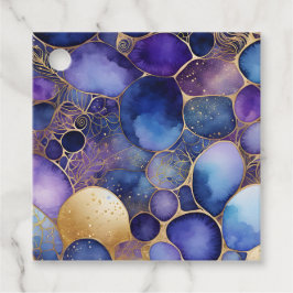 Etiquetas Coloridas de Arte de Tinta Abstrato