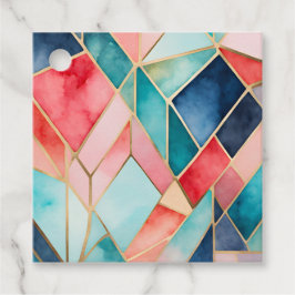 Etiquetas Coloridas De Arte De Vidro Colorida