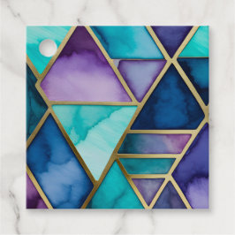 Etiquetas Coloridas De Arte De Vidro Colorida