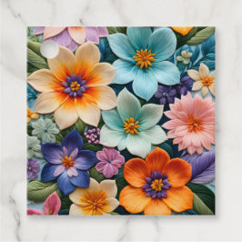 Etiquetas Coloridas De Arte Floral