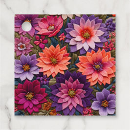 Etiquetas Coloridas De Arte Floral