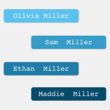 Etiquetas coloridas de nomes impermeáveis para a c