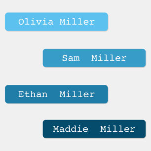 Etiquetas coloridas de nomes impermeáveis para a c