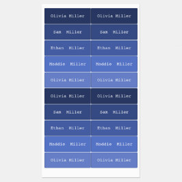 Etiquetas coloridas de nomes impermeáveis para a c