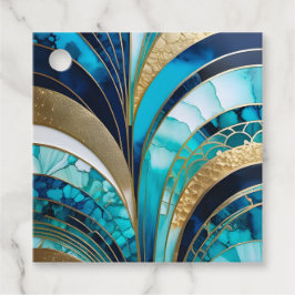 Etiquetas Coloridas de Presente na Arte Deco