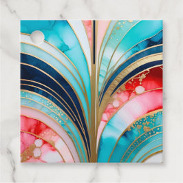 Etiquetas Coloridas de Presente na Arte Deco