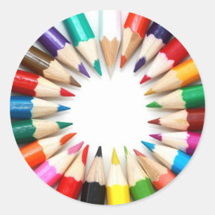 Etiquetas coloridas do lápis