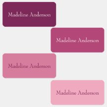 Etiquetas Coloridas para Crianças Rosa para Vestuá