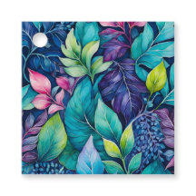 Etiquetas Coloridas para Presente de Arte Botânica