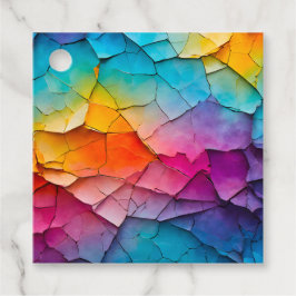 Etiquetas Coloridas para Presente de Papel Crackle