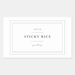 Etiquetas com etiqueta de Comida de arroz adesiva