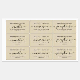 Etiquetas com velas à prova de água simples