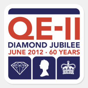 Etiquetas comemorativas do jubileu de diamante