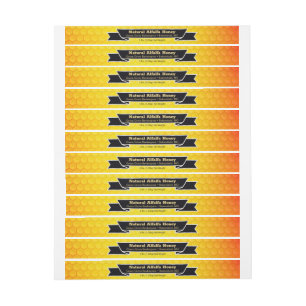 Etiquetas Comida de Banner Moderno Honeycomb