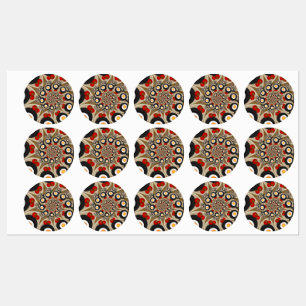 Etiquetas Comida Engraçada De Arte Fractal, Tomates, Ovos