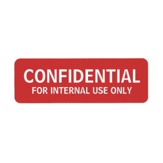 Etiquetas CONFIDENCIAIS