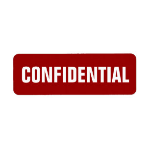 Etiquetas confidenciais pequenas