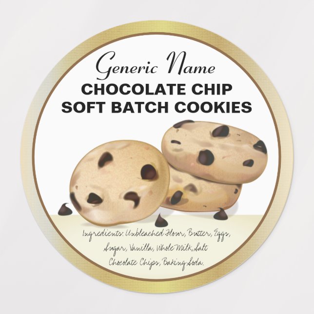 Etiquetas Cookies Chip de Chocolate (Design 1)